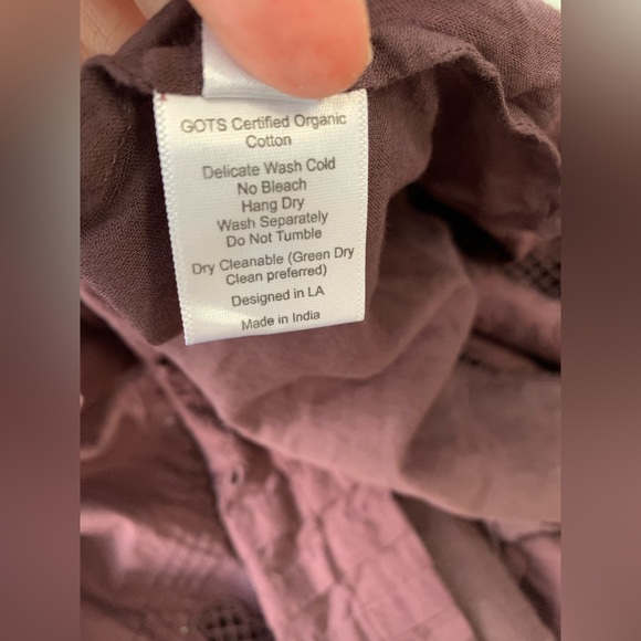 St. Roche Darcy Shirtdress Raisin Organic Cotton MIDI Pockets Cottagecore Dress - Picture 12 of 16